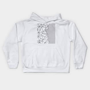 AB Lines On Side White Kids Hoodie